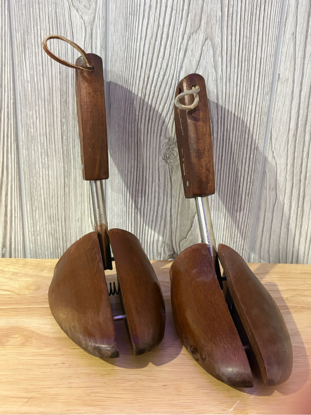 Vintage Wooden Adjustable Shoe Trees Shoe Keepers No 4 Pair